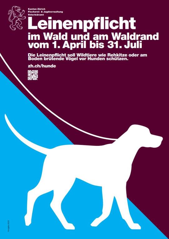 Meldung Kanton Zürich betreffend die Leinenpflicht in und um den Wald
